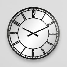 60cm Triti Mirror Silent Wall Clock